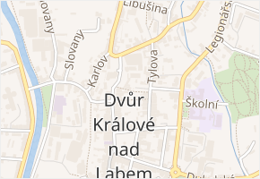 Věžní v obci Dvůr Králové nad Labem - mapa ulice