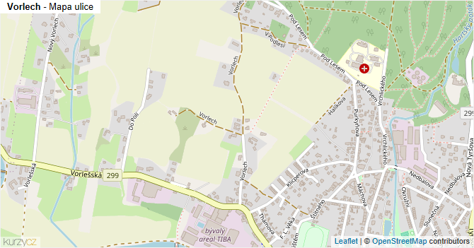 Vorlech - mapa ulice