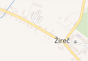 Žireč v obci Dvůr Králové nad Labem - mapa části obce