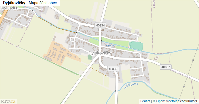 Dyjákovičky - mapa části obce