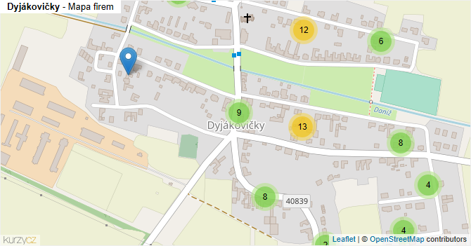 Dyjákovičky - mapa firem