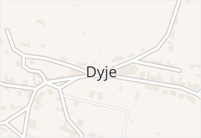 Dyje v obci Dyje - mapa části obce