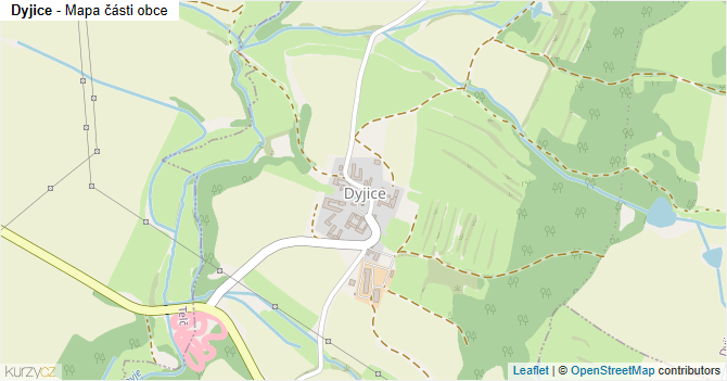 Dyjice - mapa části obce