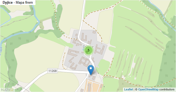 Dyjice - mapa firem
