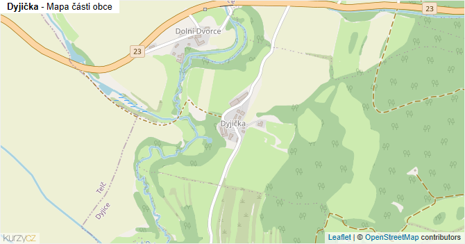 Dyjička - mapa části obce