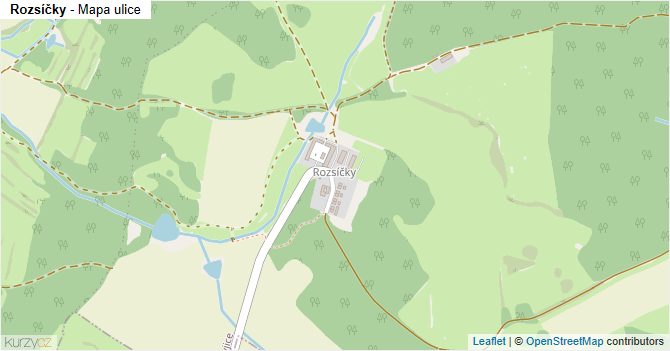 Rozsíčky - mapa ulice