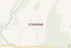 Stranná v obci Dyjice - mapa části obce