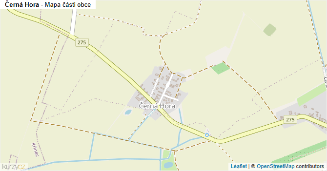 Černá Hora - mapa části obce