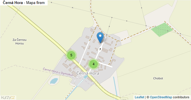 Černá Hora - mapa firem
