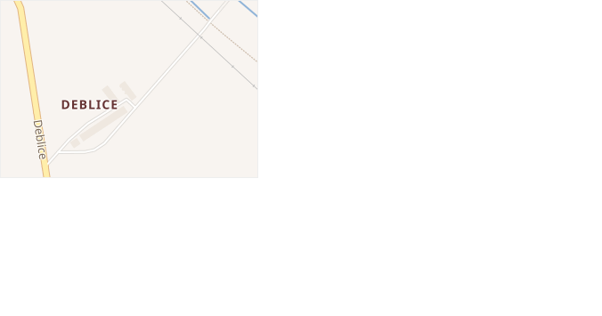Deblice v obci Dymokury - mapa ulice
