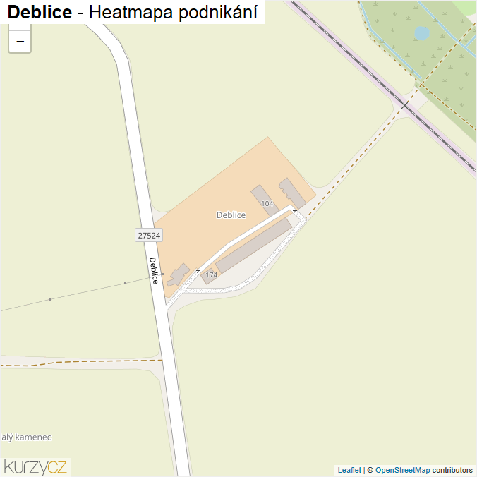 Mapa Deblice - Firmy v ulici.