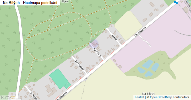Na Bílých - mapa podnikání