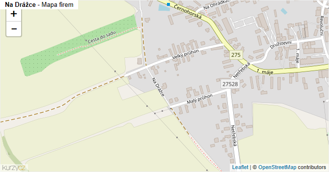 Na Drážce - mapa firem