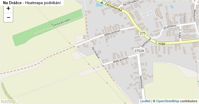 Na Drážce - mapa podnikání