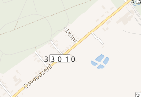 Osvobození v obci Dymokury - mapa ulice