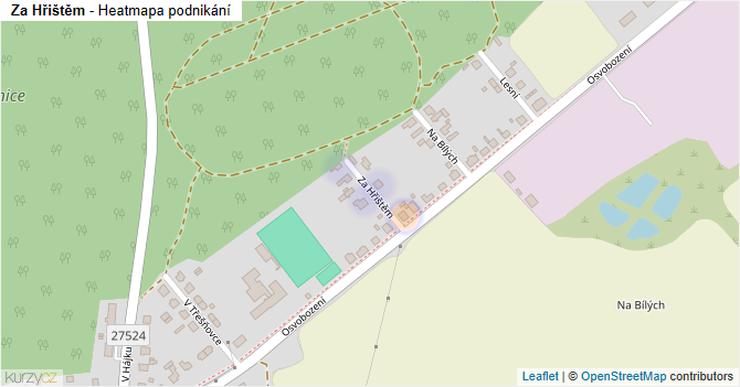 Za Hřištěm - mapa podnikání