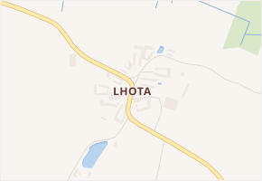 Lhota v obci Dynín - mapa části obce