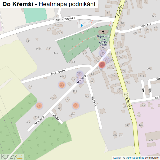 Mapa Do Křemší - Firmy v ulici.