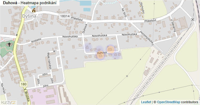 Duhová - mapa podnikání
