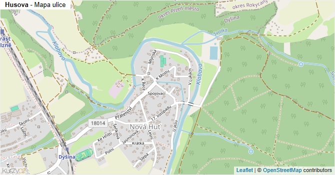 Husova - mapa ulice