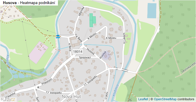 Husova - mapa podnikání