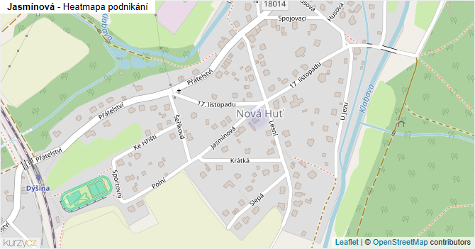 Jasmínová - mapa podnikání