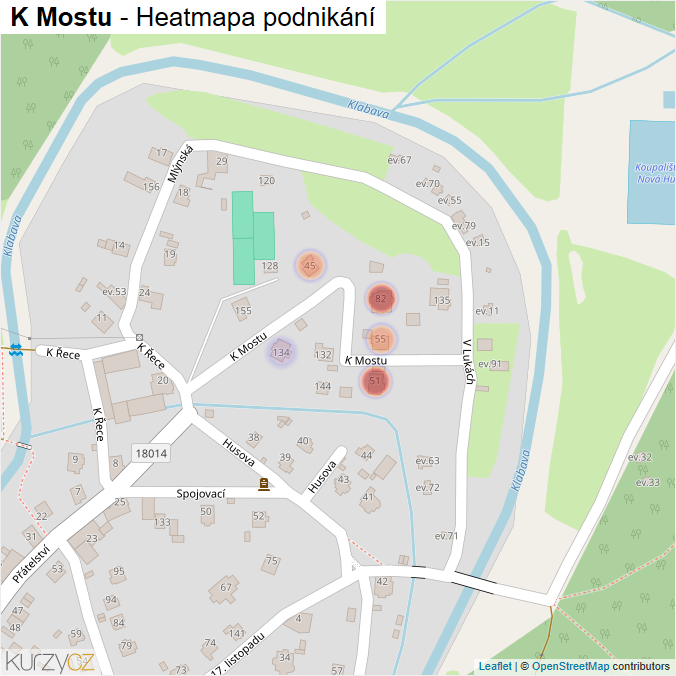 Mapa K Mostu - Firmy v ulici.