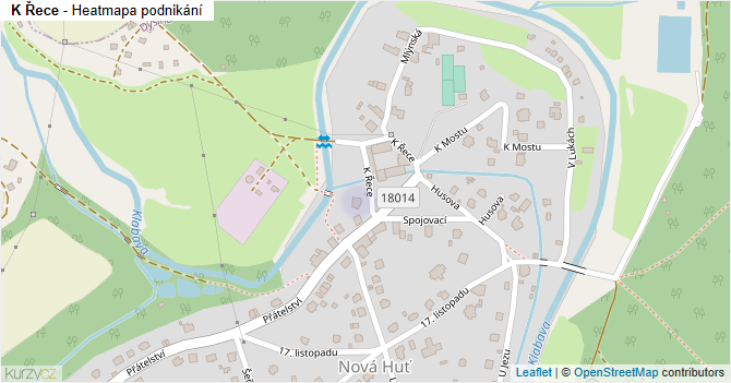 K Řece - mapa podnikání