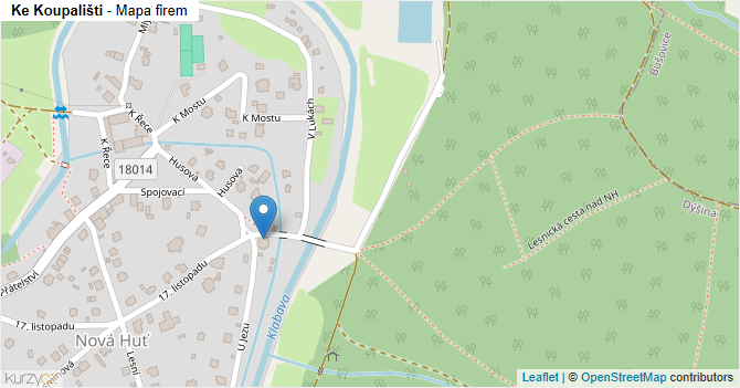 Ke Koupališti - mapa firem