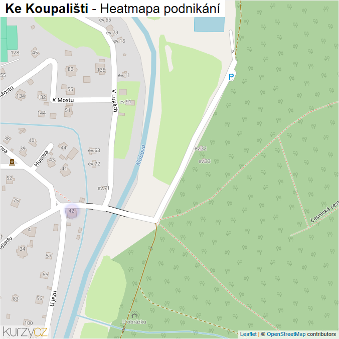 Mapa Ke Koupališti - Firmy v ulici.