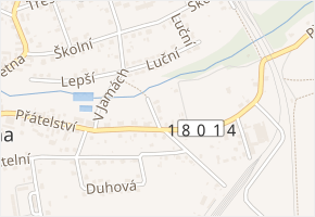 Ke strži v obci Dýšina - mapa ulice