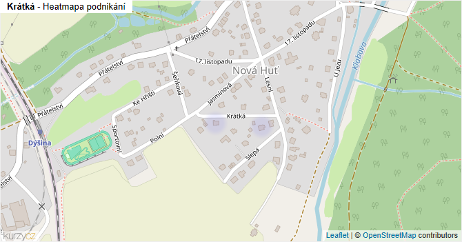 Krátká - mapa podnikání