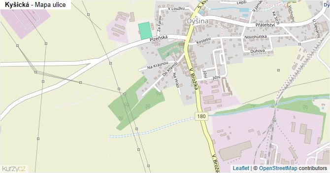 Kyšická - mapa ulice