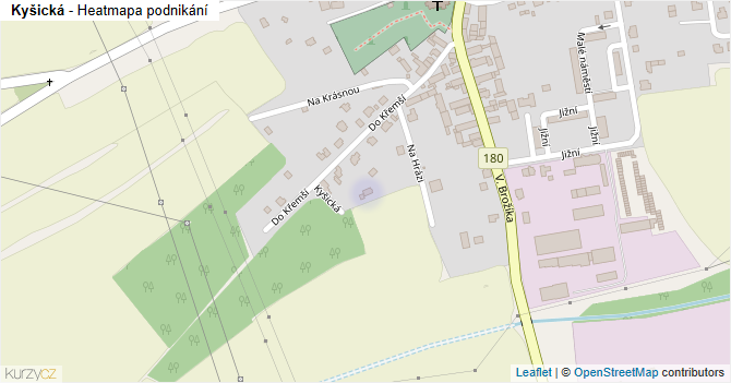 Kyšická - mapa podnikání
