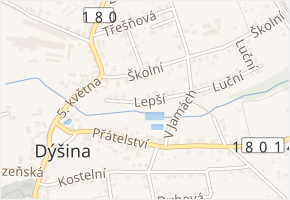 Lepší v obci Dýšina - mapa ulice