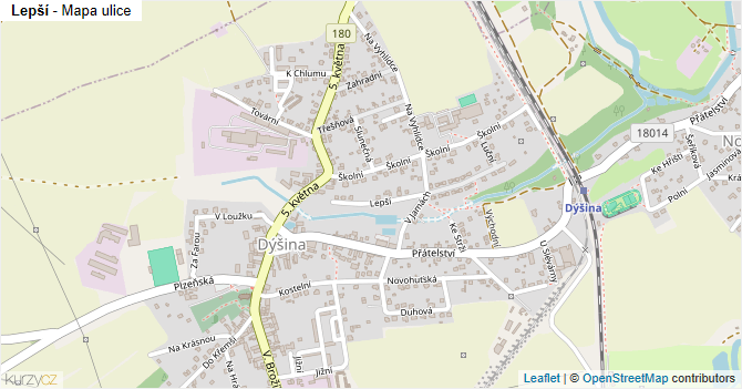 Lepší - mapa ulice
