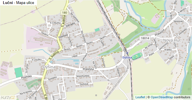 Luční - mapa ulice