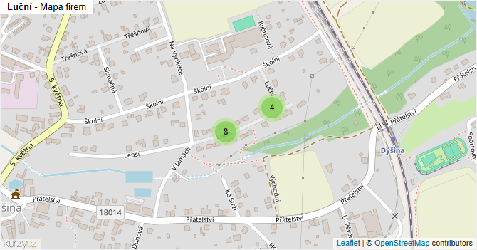 Luční - mapa firem