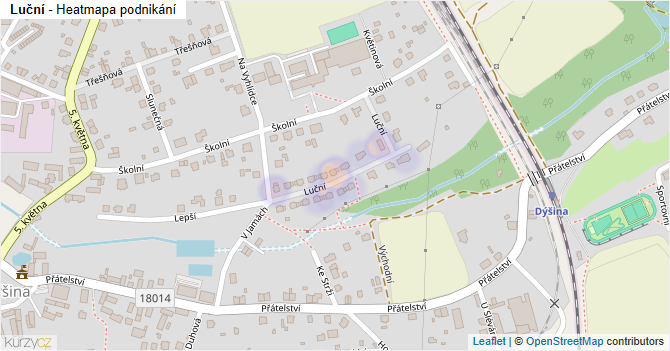 Luční - mapa podnikání