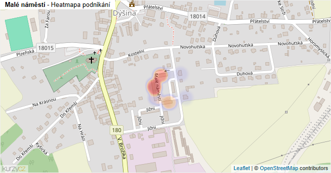 Malé náměstí - mapa podnikání