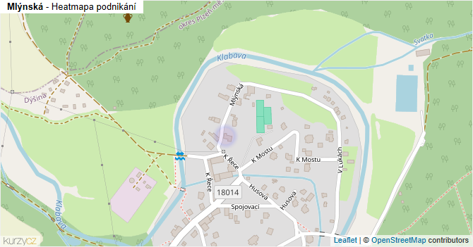 Mlýnská - mapa podnikání