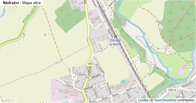 Nádražní - mapa ulice