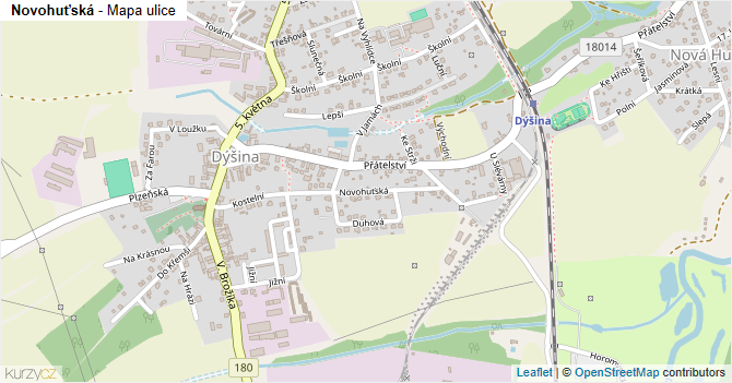Novohuťská - mapa ulice