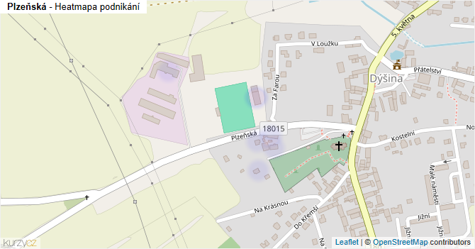 Plzeňská - mapa podnikání
