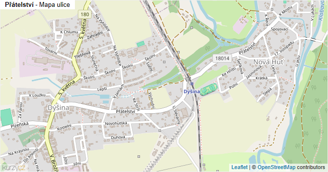 Přátelství - mapa ulice