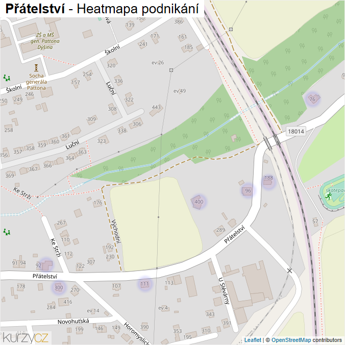 Mapa Přátelství - Firmy v ulici.