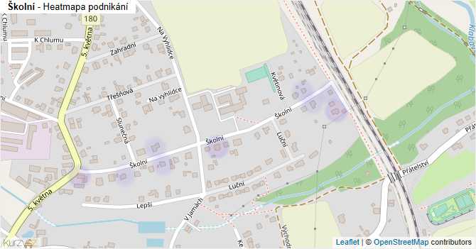 Školní - mapa podnikání