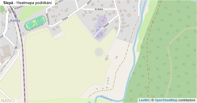 Slepá - mapa podnikání