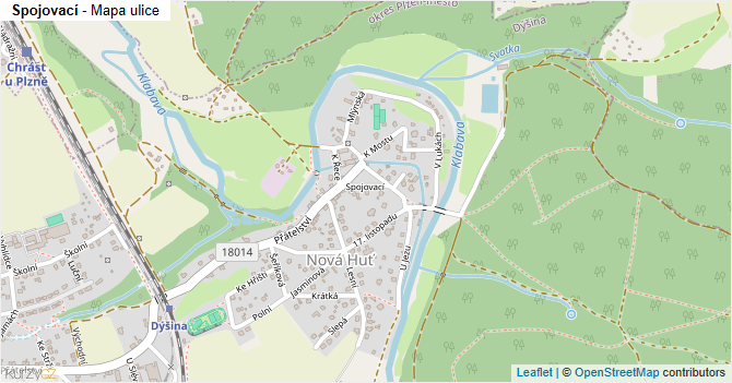 Spojovací - mapa ulice