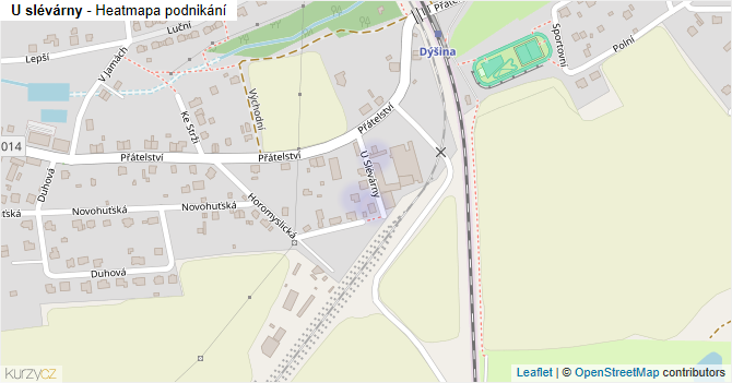 U slévárny - mapa podnikání